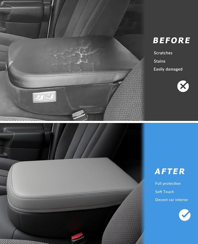 INTGET Center Console Cover for 2002-2012 Dodge Ram 1500 2500 3500 Accessories Interior Middle Armrest Arm Rest ST, SLT, Laramie, Sport, TRX4 Cushion Pad Protector(Fit for Jump Seat Console)