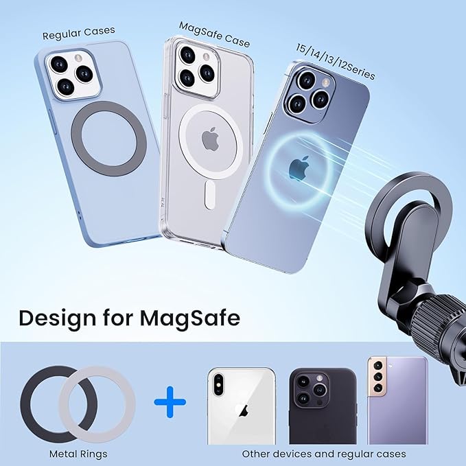 Qifutan for MagSafe Car Mount Cell Phone Holder for Car Phone Mount Air Vent Car Phone Holder Phone Car Holder Compatible with All Phone Android Smartphone