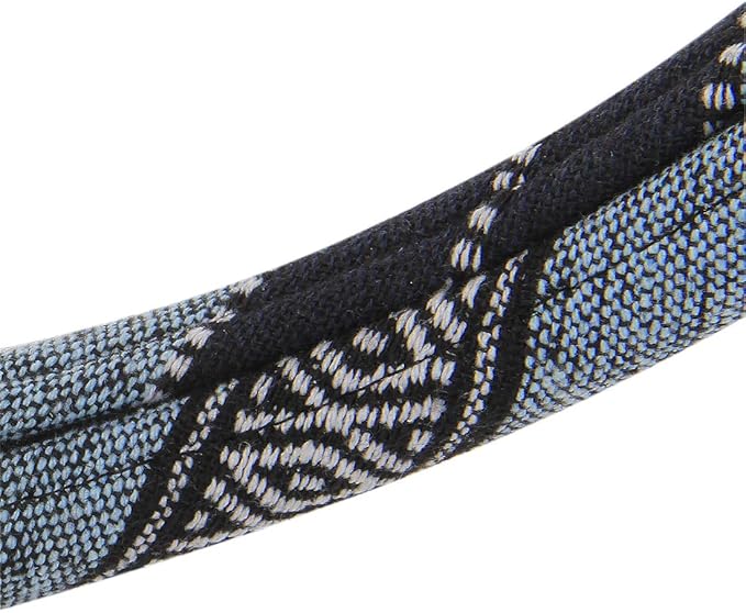 AOTOMIO 15 inch New Baja Car Steering Wheel Cover Universal Fit Most Cars Automotive Blue Ethnic Style Coarse Flax Cloth