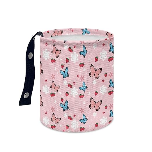 Butterfly Daisy Car Trash Storage Box Multifunctional Garbage Bags for Car, Office, Home, Travel Camping Accessories, Easy to Clean