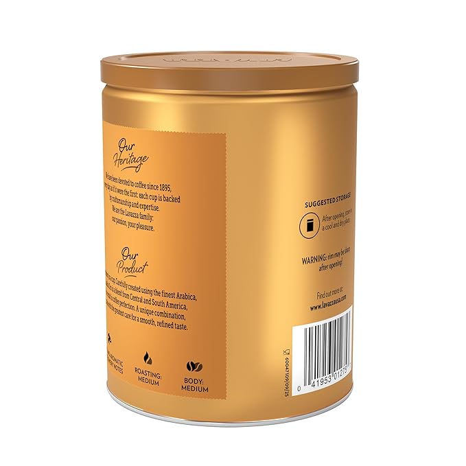 Lavazza Qualità Oro Ground Coffee, Medium Roast, 100% Arabica, 8.8 oz Tin (Pack of 6)