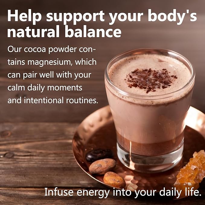 High Flavanol Cocoa Powder, 1200mg Flavanols per Serving, Natural Unsweetened Dutch Cocoa for Baking, Cooking & Beverages, Rich Dark Chocolate Flavor (01)