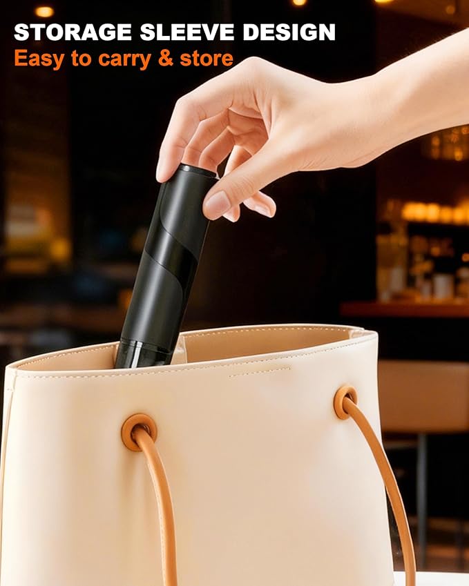 Handheld Milk Frother with Cover, Battery Operated Drink Mixer Handheld Easy to Carry Electric Frother Wand For Coffee, Latte, Cappuccino, Frappe Drink, Hot Chocolate, Black