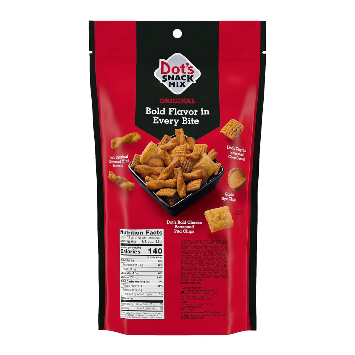 Dot's Pretzels Original Seasoned Pretzel Twist Snack Mix, 14 oz Bag