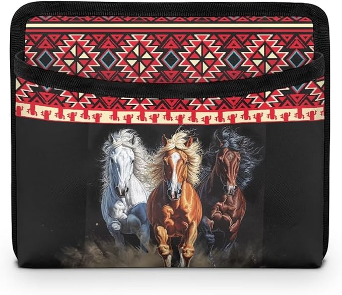 Running Horse Car Side Pocket Organizer, Front Back Seat Storage Pocket for Car, Universal Auto Console Door Window Storage Bag for Interior Organizer, Holder for Phone Sunglasses