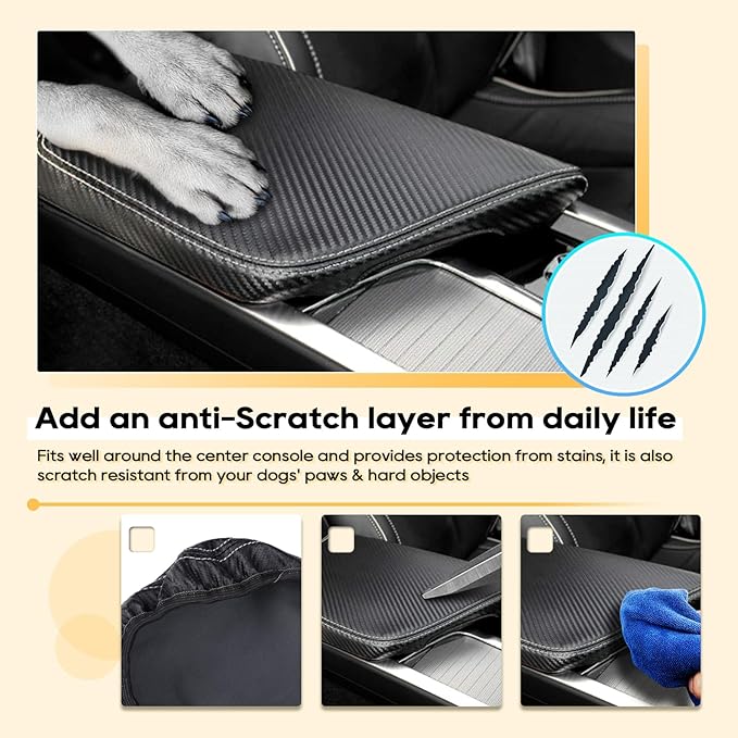 LFOTPP Central Console Armrest Box Cover Fit for Volov 2021 2022 2023 2024 2025 2026 XC60 S60 SPA Cover Car Armrest Cover Auto Center Console Pad (XC60 S60 Carbon Fiber)