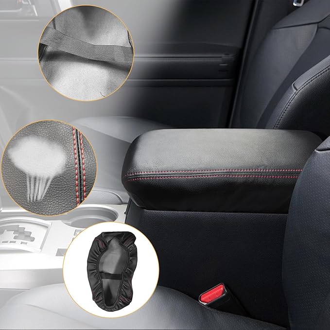 Compatible with Center Console Armrest Cover for Toyota 4Runner 5th Gen 2010-2023 Leather Arm Rest Storage Box Lids Cushion Protector Pad