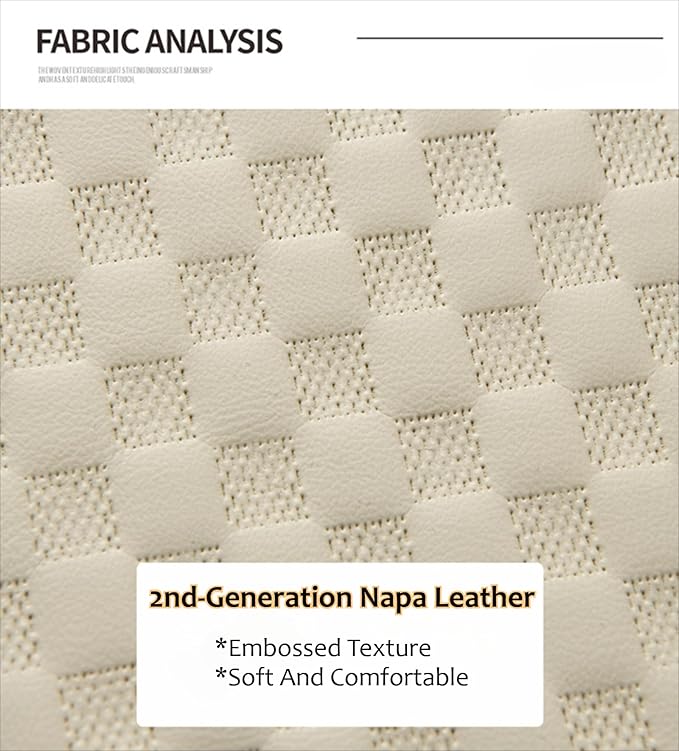 Car Center Console Armrest Pad, Arm Rest Box Cushion with Ergonomic Height Boost, Storage Pockets, Built-in Tissue Box, Cupholder, Fit for Most Sedan Vehicles (Embossing Checkerboard, Burgundy)