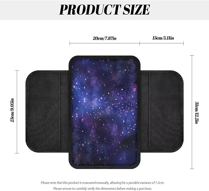 Dreaweet Galaxy Design Center Console Cover,Car Armrest Cover with Pockets Auto Accessories Interior Console Covers for SUV Trucks Soft Comfy Car Arm Rest Cover Pad