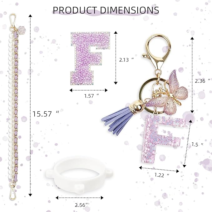 Letter Handle Strap Accessories with Cute Initial Charm Compatible with Owala Water Bottle 24oz 32oz 40oz Owala Kids