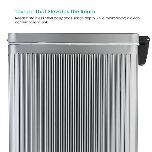 Home Zone Living 12 Gallon Kitchen Trash Can with Slim Fit Design