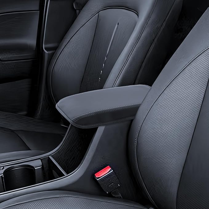Armrest Cover for 2024 2025 Hyundai Kona SE SEL Limited N-Line Accessories Center Console Middle Lid Pad Protector for Car Elbow Rest