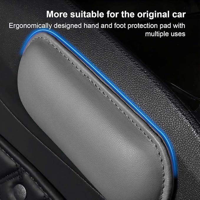 Car Knee Cushion Pad, Memory Foam Microfiber Leather Vehicle Door Armrest Pillow for Leg Elbow, Comfort Automotive Center Console Knee Pad Protector, Universal for Automobile RV Truck (Grey)