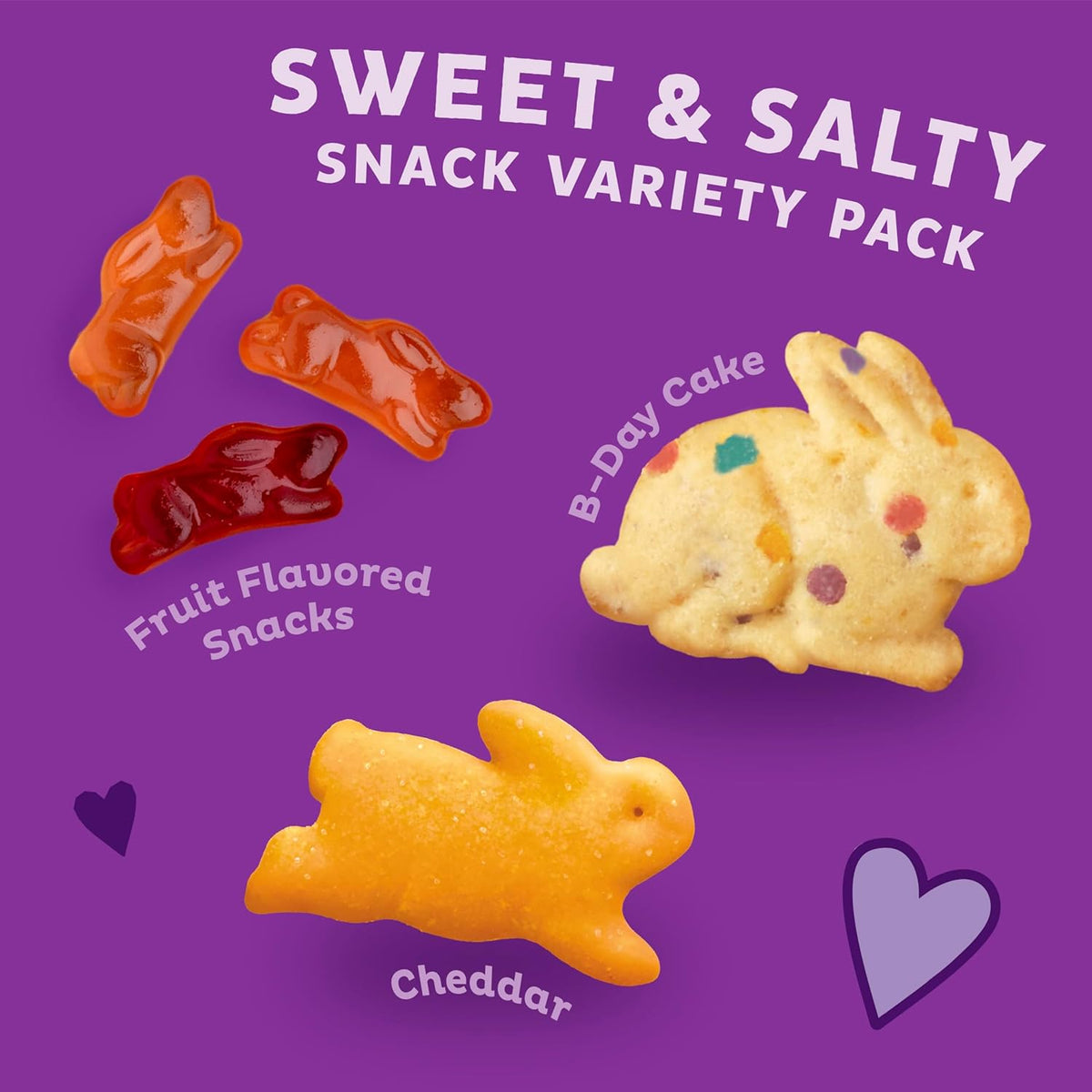 Annie's Sweet and Salty Snack Variety Pack, Cheddar Bunnies, Bunny Grahams and Bunny Fruit Flavored Snacks, Organic Kids Snacks, 12 Pouches, 10.8 oz