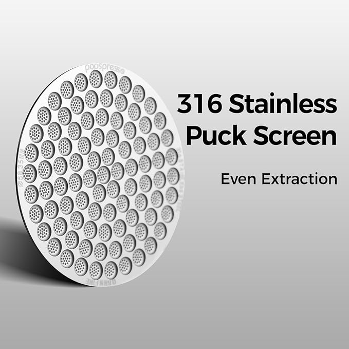 V3 Magnetic Espresso Dosing Ring & 316 Stainless Steel Puck Screen, 3cm High No Mess Coffee Dosing Funnel, Even Extraction Filter, Fits Over 58mm Tamper, Distributor & Portafilters