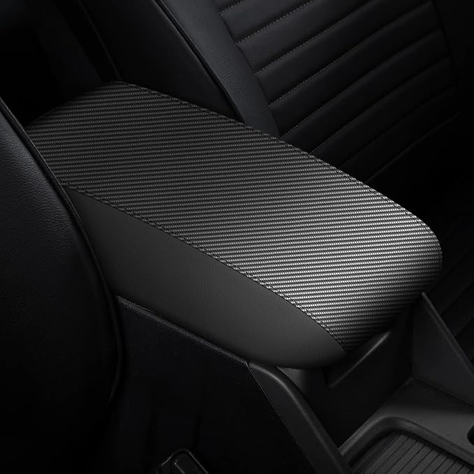 AOMSAZTO Console Covers for 2023 2024 Honda CRV Middle Armrest Covers for Honda CRV Leather Black