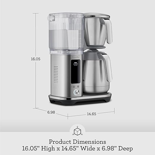 Breville Luxe Drip Coffee Machine BDC465BSS, Brushed Stainless Steel, Thermal Carafe