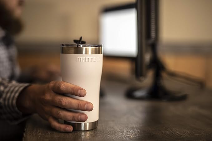 Mammoth Coolers Rover Tumbler MS20ROV-WHT Double Wall Vacuum Insulated Stainless Steel 20 oz, White