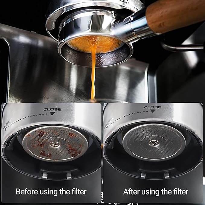 NOTSEK 51mm Puck Screen, Espresso Puck Screen for 51mm Portafilter with Acrylic Storage Box, Resuable 1.7mm Thick 150μm, 316L Stainless Steel, Coffee Filter Screen Mesh for Espresso Machine
