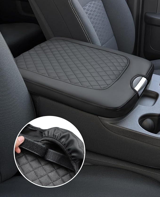 INTGET Center Console Cover for 2013-2018 Dodge Ram 1500 2500 3500 & 2013-2026 Ram 1500 Classic/2500/3500 Accessories Interior Middle Armrest Arm Rest Cushion Protector(Fit for Jump Seat Console)