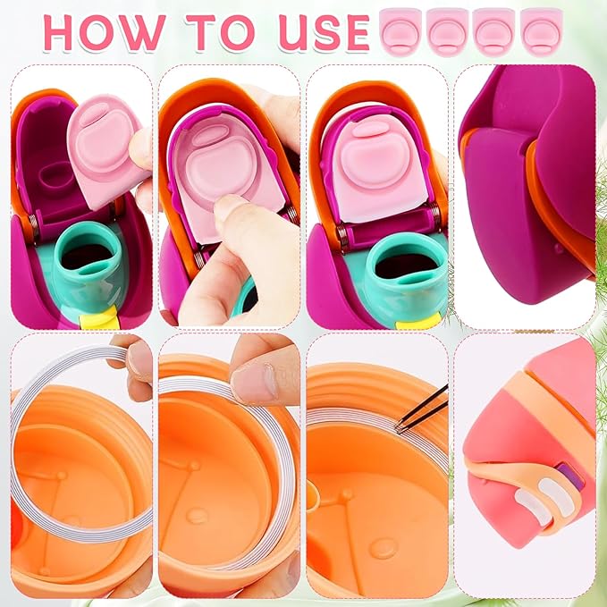 4 Sets Replacement Rubber Stopper and O Ring Gasket Compatible with Owala FreeSip 24oz 32oz,Water Bottle Lid Insert Cap Seal Parts for Owala 16/19/24/32/40oz Mouthpiece Accessories Z4K3