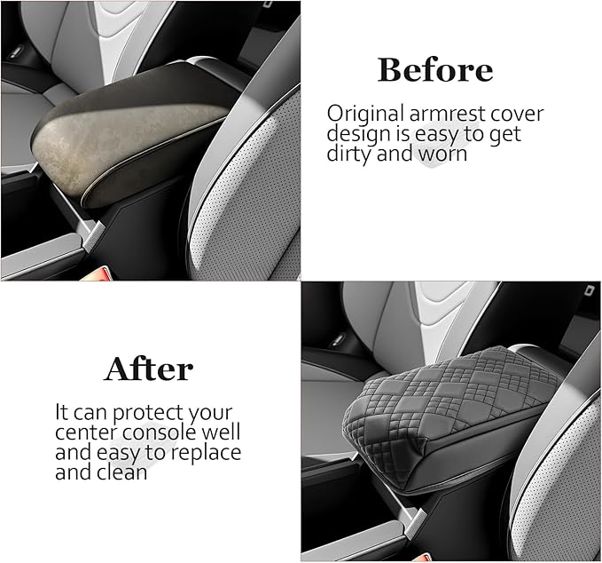 SKTU for 2025 2026 VW Tiguan Center Console Cover for 2025+ Volkswagen Tiguan (S/SE/SE R-Line Black/SEL R-Line) Armrest Cover VW Tiguan 2025 2026 Accessories 2025+ Tiguan Console Cushion (Thickened)