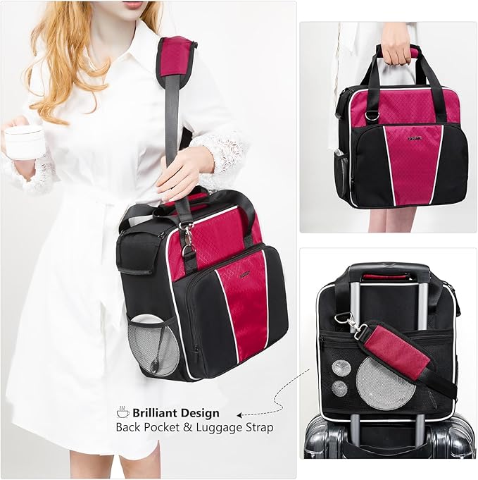 BAGSPRITE For Keurig K-Express Coffee Maker Travel Bag, K-Iced Single Serve Brewer Carrying Case with Multiple Pockets for Pods, Storage Bag With Shoulder Strap