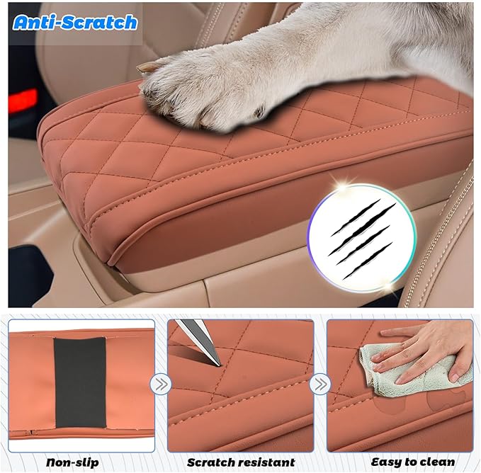 SHAOHAO for 2025 2026 Hyundai Santa Fe Center Console Cover for 2024 2025 2026 Hyundai Santa Fe MX5 Accessories (SE/SEL/XRT/Limited/Calligraphy) Armrest Cover Soft Pad Middle Console Lid Protector
