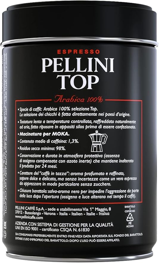 Pellini Top Tin Ground - 250 grams