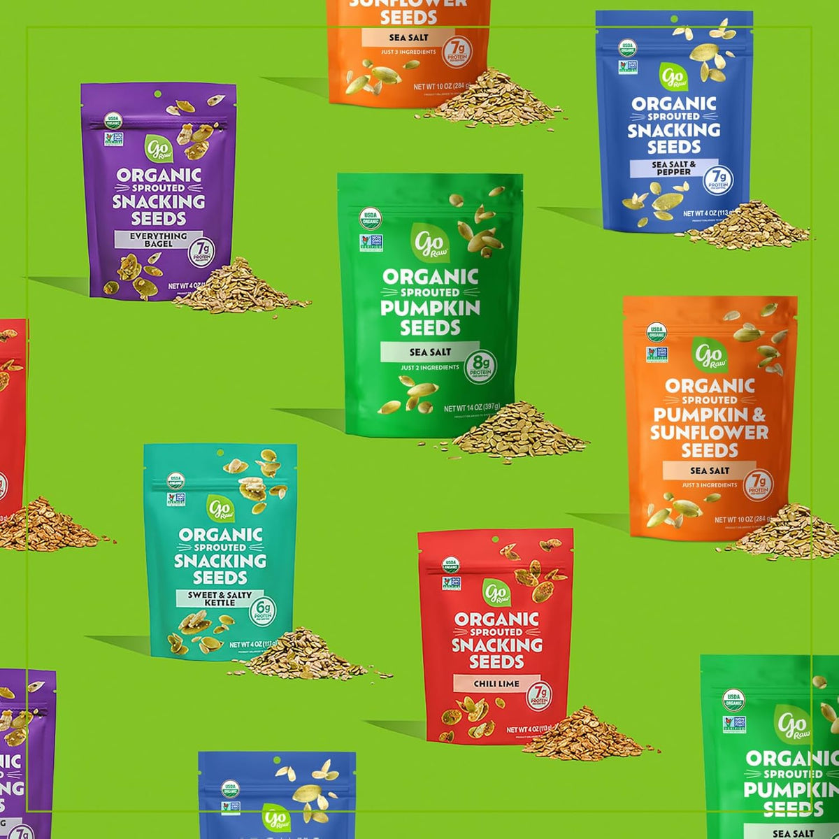 Go Raw Organic Sprouted Pumpkin Seeds, 14 Oz, High-Protein, Gluten-Free, Non-GMO Verified, Vegan, Nut-Free