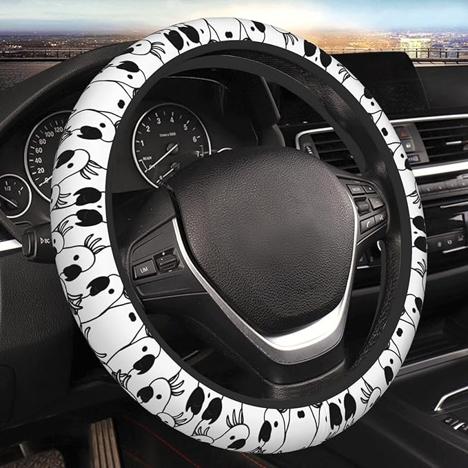 Neoprene Steering Wheel Cover Umbrella Cockatoo Car Steering Wheel Cover Universal Fit for Most Cars