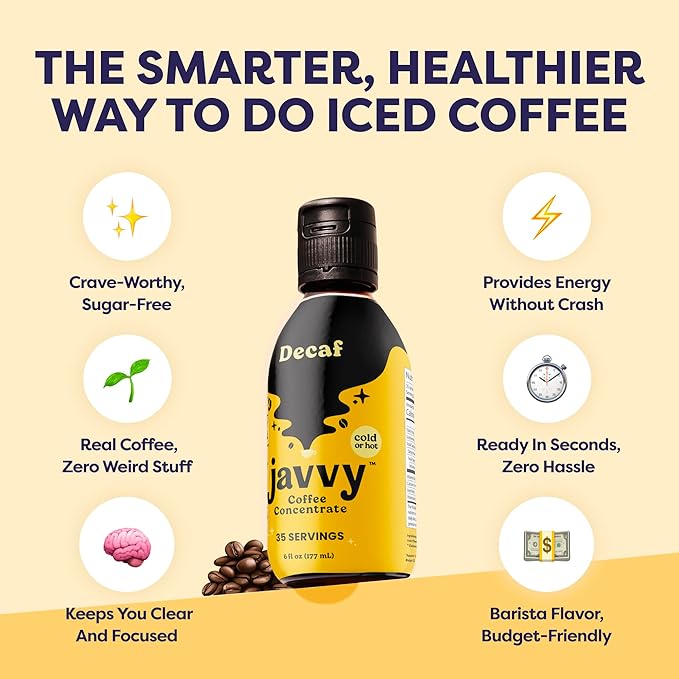 Coffee Concentrate - Cold Brew Coffee, Perfect for Hot or Iced Instant Coffees, Hot Drinks, Cold Brew Concentrate, 5 Pack - Original Decaf