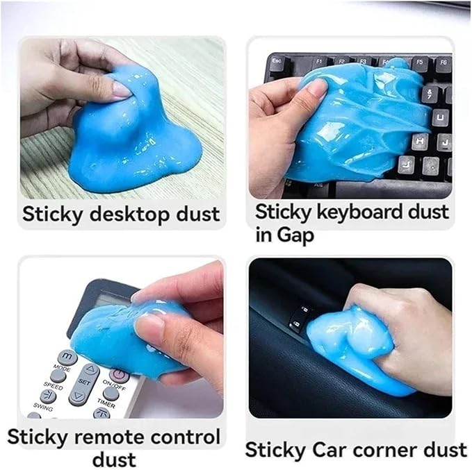 Car Cleaning Gel - Reusable Remover for Interior, Air Vents, Keyboards & Notebooks - Magic Mud Detail Tool(CJN-3PCS)