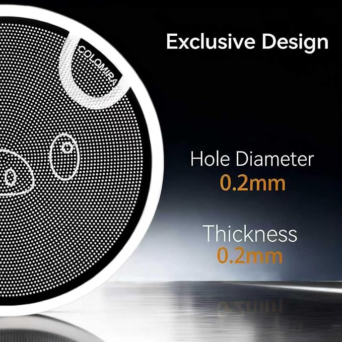 51mm Espresso Puck Screen, 0.2mm Ultra Thin Espresso Puck, Metal Reusable Coffee Filter for 51mm Espresso Portafilter Basket with Titanium PVD Coating - 316 Stainless Steel(Piggy)