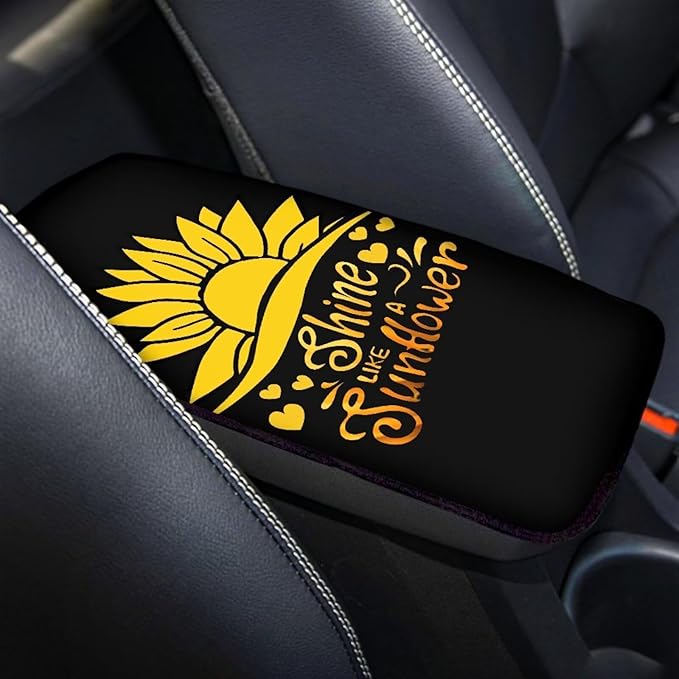 Biyejit Car Center Console Armrest Cushion Cover Pad Car Interior Decor Accessories Universal Fit for Sedan, Truck, SUV