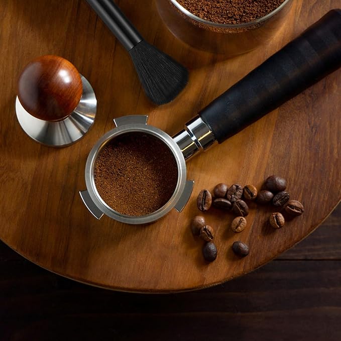 Coffee Grinder Cleaning Brush, Wood Handle & Natural Bristles, Dusting Espresso Brush, Coffee Grinder Burr, Espresso Accessories, Cleaning Tool for Barista Home Kitchen