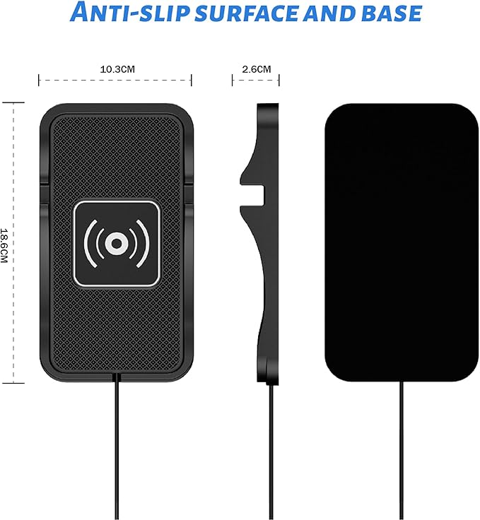 Non Slip Wireless Charger Mat for Mazda CX-5 2013-2025, Type-C/USB Car Wireless Charger Non-Slip Phone Charging Wireless Car Charger,A-USB