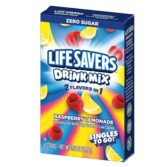 Lifesavers Singles to Go Variety Pack of 3 - One of Each Flavor - Cherry Watermelon, Pineapple Punch, and Raspberry Lemonade - Powdered Drink Mix
