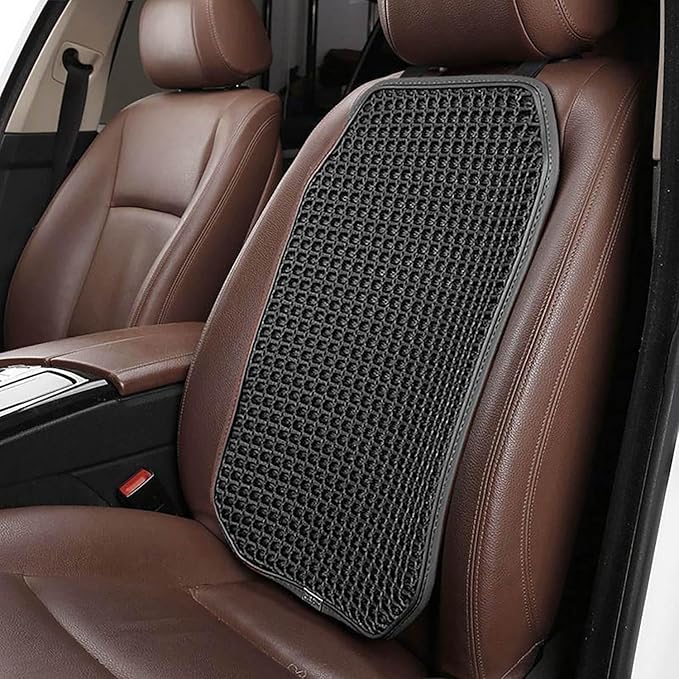 New Summer Cooling Ventilated Big Air Mesh Seat Cushion Pad for Car,Universal Breathable Vented Seat Cover Fits Car SUV Truck Van Pickup (Black-BackCushion-1Pcs)