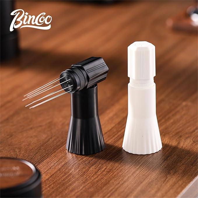Bincoo Espresso Stirrer-Coffee Distribution Tool with 8 SUS304 Needles,Adjustable Needle WDT Tool with ABS Body,Espresso Distribution Tool (Green)