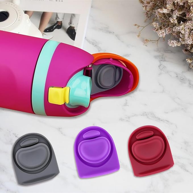 3pcs Replacement Rubber Stopper Seal Compatible with Owala FreeSip 24oz 32oz,Water Bottle Lid Insert Cap Silicone Seal Parts for Owala 16/19/24/32/40oz Gasket Mouthpiece Accessories ZS9