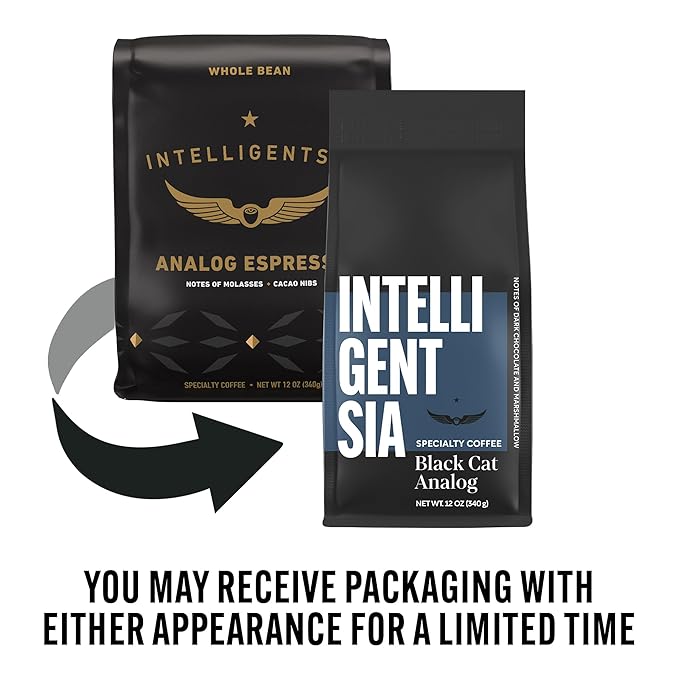 Intelligentsia Coffee, Medium Roast Whole Bean Coffee, 100% Arabica Coffee - Black Cat Analog Espresso 12 Ounce Bag