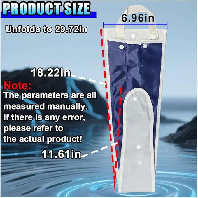 Car Umbrella Storage Cover, 18" x 7" Waterproof Seat Back Hanging Organizer for Long & Short Handled Umbrellas, Foldable Portable Umbrella Storage Bag Accessory Universal for Cars (2PCS)
