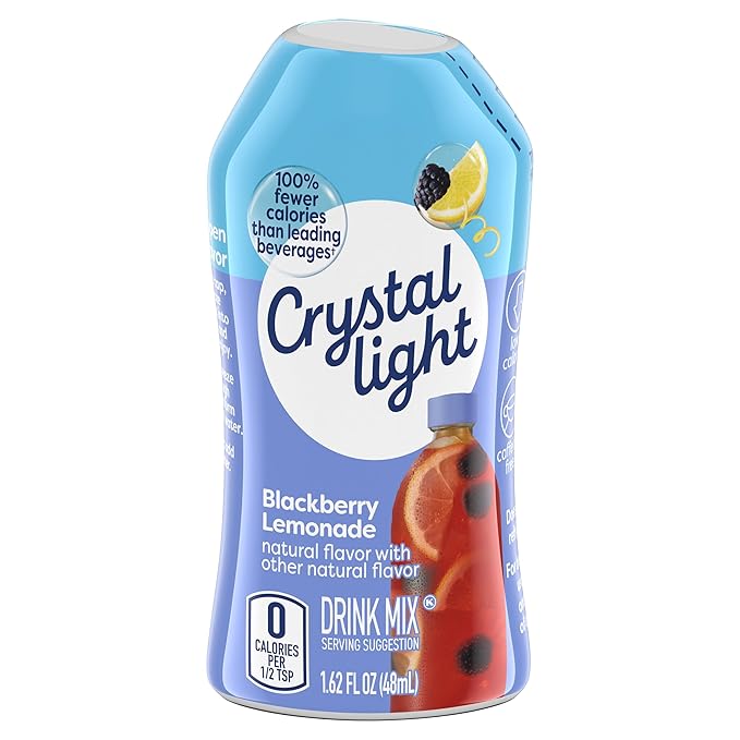 Crystal Light Liquid Blackberry Lemonade Water Enhancer, 1.62 OZ (Pack of 12)