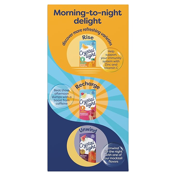 Crystal Light Immunity Support Blueberry Pomegranate naturally flavored with other natural flavor Powdered Drink Mix, .07 oz Packets, 10 per Box