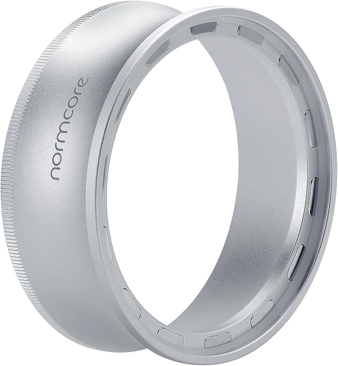 Normcore 58mm Magnetic Dosing Funnel V2, Espresso Coffee Dosing Ring, 28mm Anodized Aluminum with 14 Neodymium Magnets Fits 58mm Portafilter, Silver