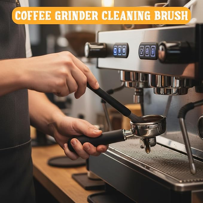 2Pcs Coffee Grinder Cleaning Brush Dusting Espresso Machine Brush Barista Brushes Machine Cleaning for Barista Home Kitchen