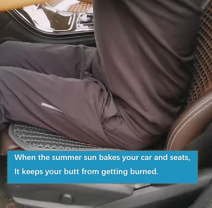 New Summer Vented Cooling Air Mesh Seat Cushion Pad for Car,Universal Ventilated Breathable Seat Cover Fits Car SUV Truck Van Pickup of Driving Seat for Men Women (Black-BackCushion-1PCS)