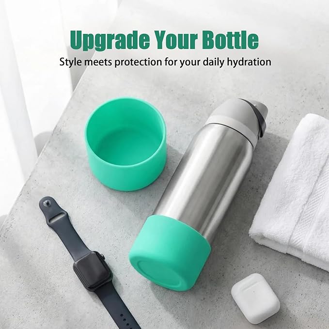 Silicone Boot for Owala Water Bottle 16oz 14oz 12oz, Anti-Scratch Anti-Slip No Noise Protective Sleeve Compatible with Owala Cup, Insulated Stainless-Steel Tumblers Bottom Boot for School