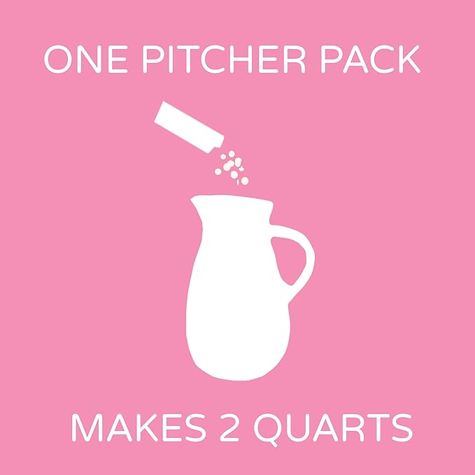 Crystal Light Pink Lemonade Drink Mix (24 Pitcher Packets, 4 Canisters of 6)